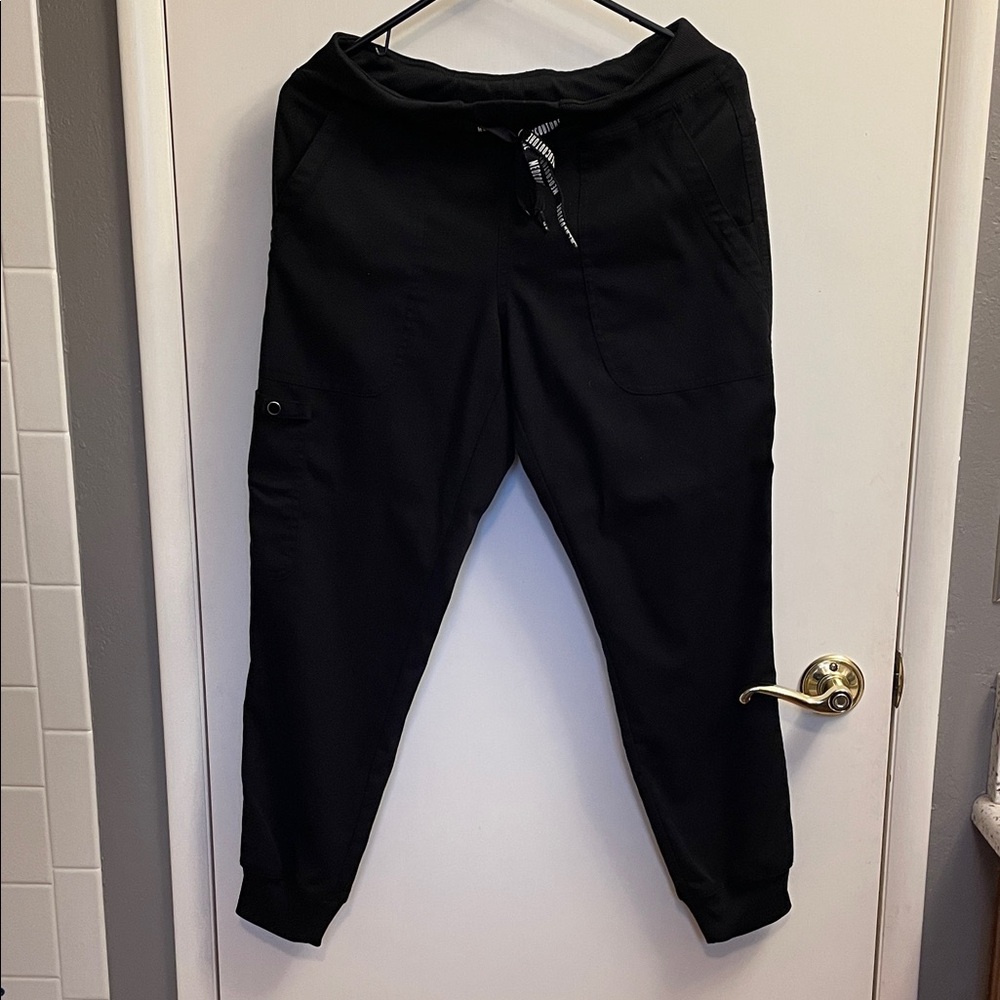 Women’s Small Petite Black Jogger Scrub Pants